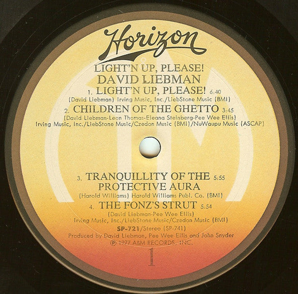 David Liebman : Light'n Up, Please! (LP, Album)