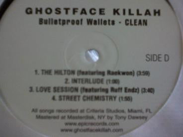 Ghostface Killah : Bulletproof Wallets (2xLP, Album, Promo, Cle)