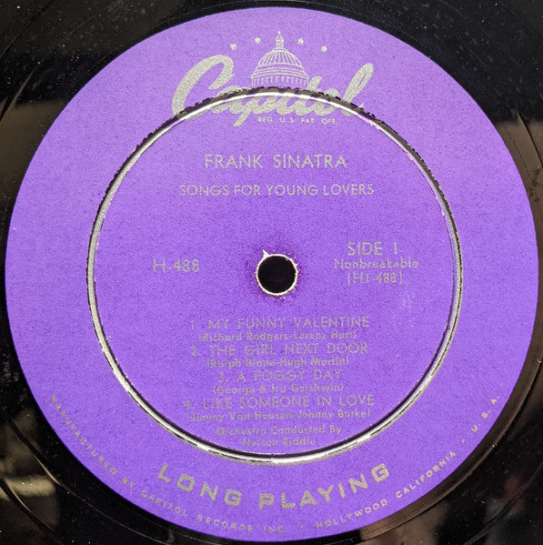 Frank Sinatra : Songs For Young Lovers (10", Album)