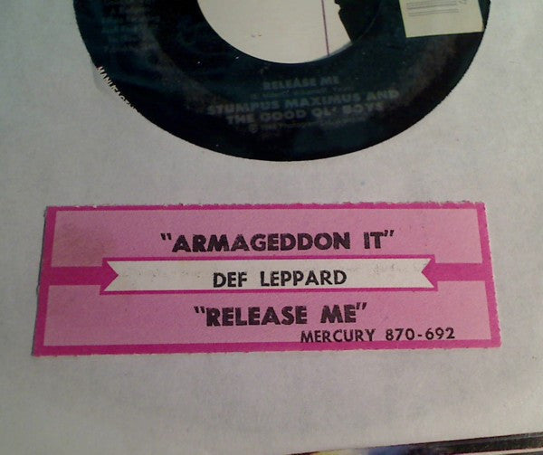 Def Leppard : Armageddon It! (7", Single, Styrene, Car)