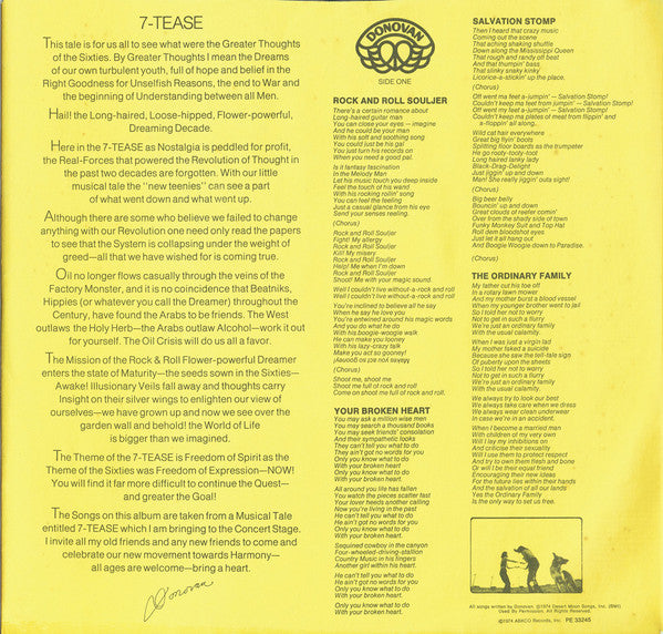 Donovan : 7-Tease (LP, Album)