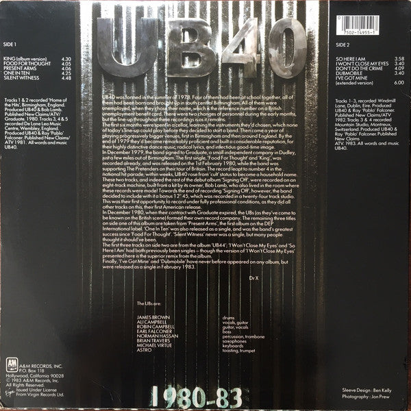 UB40 : 1980-1983 (LP, Comp, B =)