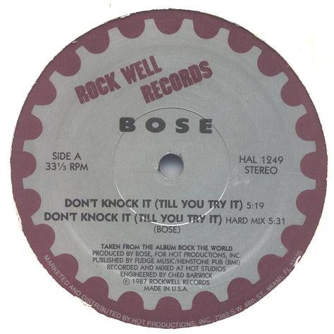 B.O.S.E. : Don't Knock It (Till You Try It) (12", Gre)