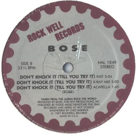 B.O.S.E. : Don't Knock It (Till You Try It) (12", Gre)