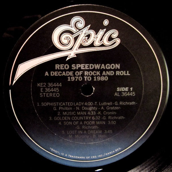 REO Speedwagon : A Decade Of Rock And Roll 1970 To 1980 (2xLP, Comp)