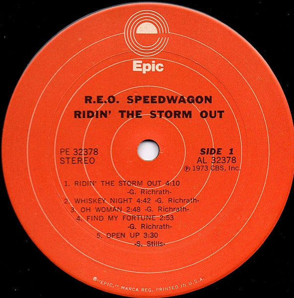 REO Speedwagon : Ridin' The Storm Out (LP, Album, RE, Ter)