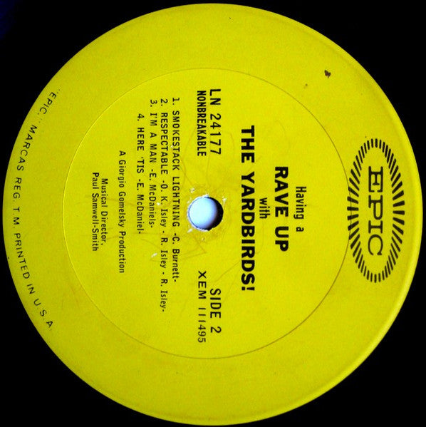The Yardbirds : Having A Rave Up With The Yardbirds (LP, Album, Mono, San)