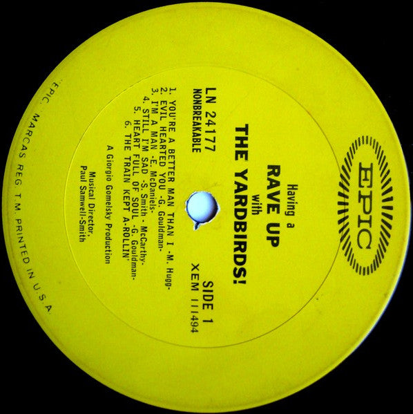 The Yardbirds : Having A Rave Up With The Yardbirds (LP, Album, Mono, San)