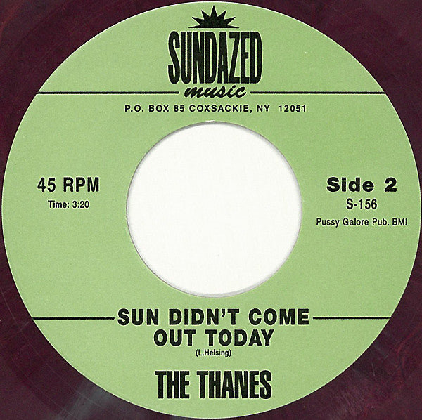 The Thanes : It's Just A Fear / Sun Didn't Come Out Today (7", Single, Mix)