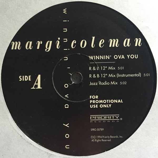 Margi Coleman : Winnin' Ova You (12", Maxi, Promo)