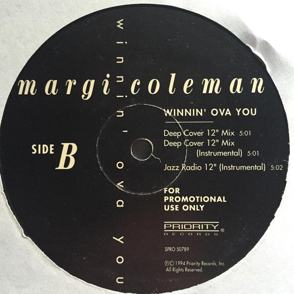 Margi Coleman : Winnin' Ova You (12", Maxi, Promo)