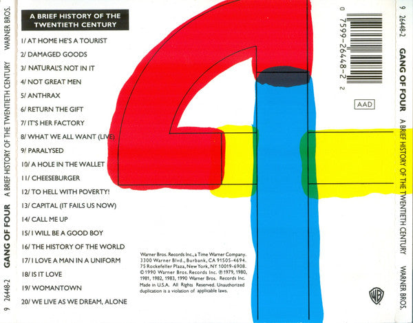 Gang Of Four : A Brief History Of The Twentieth Century (CD, Comp, RE)