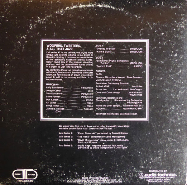 Various : Woofers Tweeters And All That Jazz (LP, Album, Ltd, Dir)