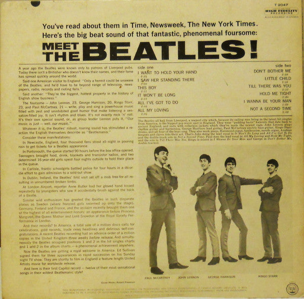 The Beatles : Meet The Beatles! (LP, Album, Mono, Glo)