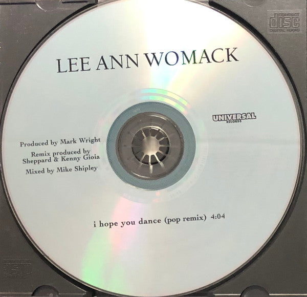 Lee Ann Womack : I Hope You Dance (New Top 40 Remix) (CD, Single, Promo)