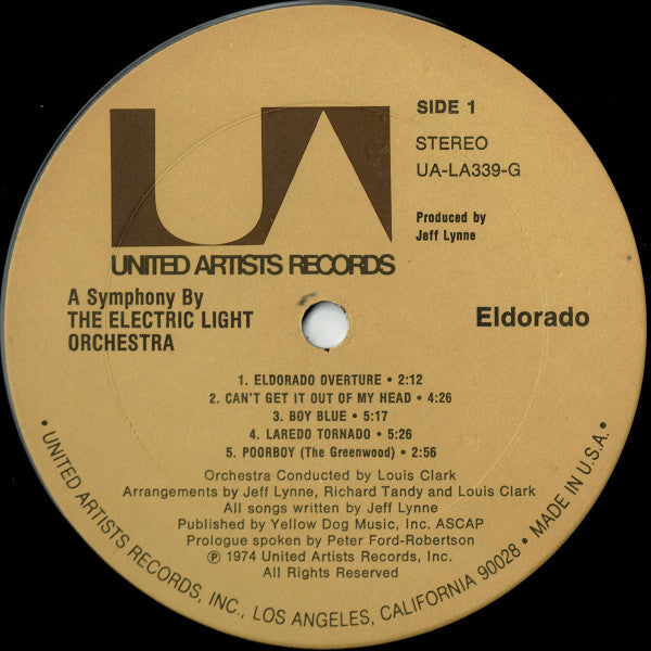 Electric Light Orchestra : Eldorado - A Symphony By The Electric Light Orchestra (LP, Album, Ter)
