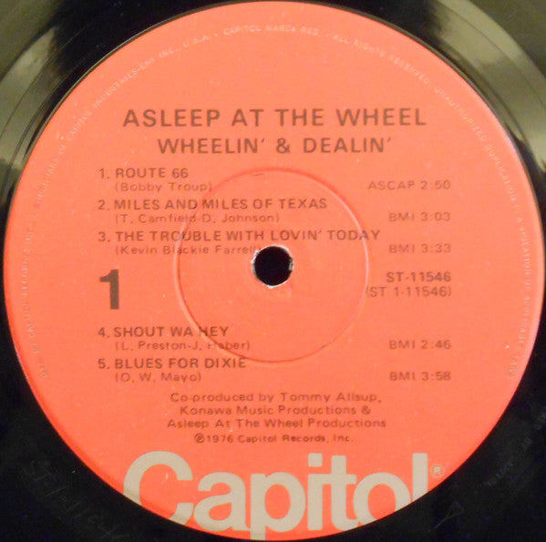 Asleep At The Wheel : Wheelin' And Dealin' (LP, Album, Win)