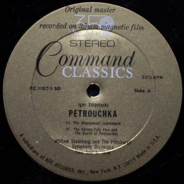 Igor Stravinsky, William Steinberg, Pittsburgh Symphony Orchestra : Petrouchka (LP, 1st)