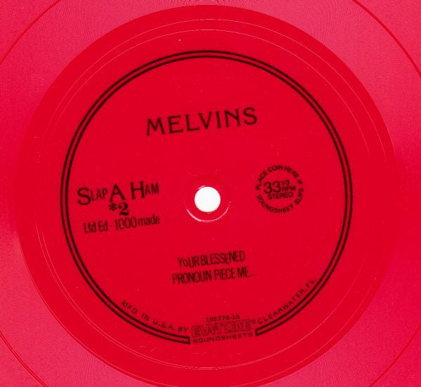 Melvins : Your Blessened / Pronoun Piece Me (Flexi, 8", S/Sided, Single, Ltd, RP, Red)