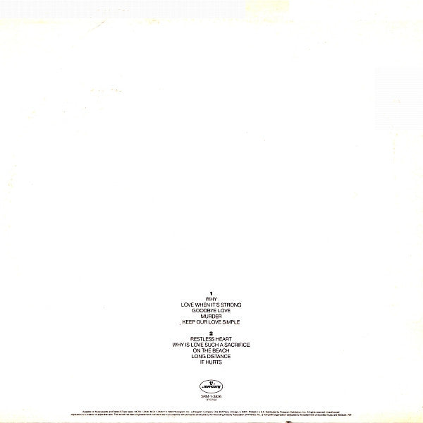 Southside Johnny & The Asbury Jukes : Love Is A Sacrifice (LP, Album, 18 )