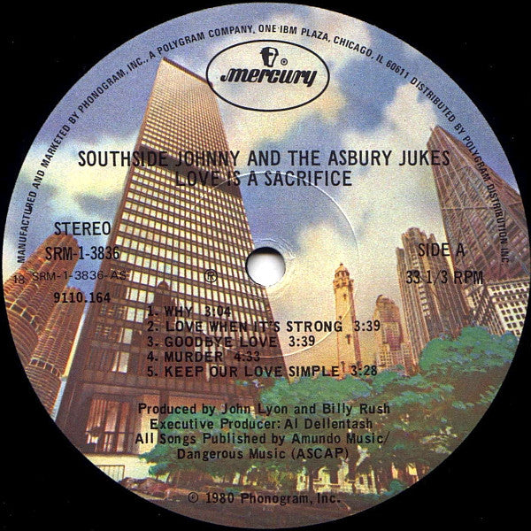 Southside Johnny & The Asbury Jukes : Love Is A Sacrifice (LP, Album, 18 )