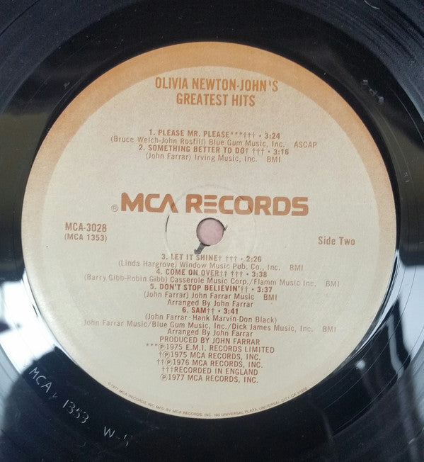 Olivia Newton-John : Olivia Newton-John's Greatest Hits (LP, Comp, Pin)