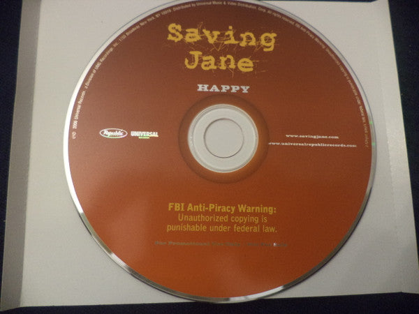 Saving Jane : Happy (CD, Single, Promo)