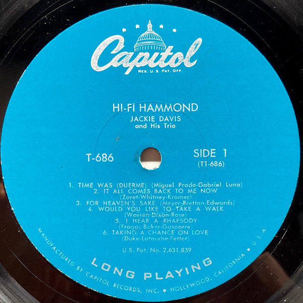 Jackie Davis : Hi-Fi Hammond (LP, Album, Mono)