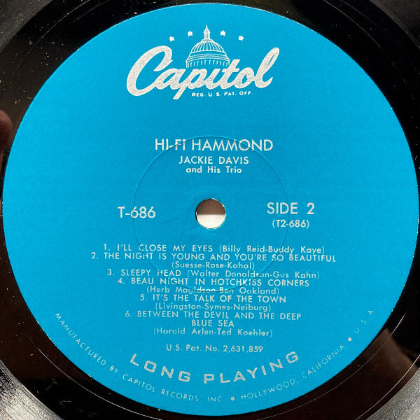 Jackie Davis : Hi-Fi Hammond (LP, Album, Mono)