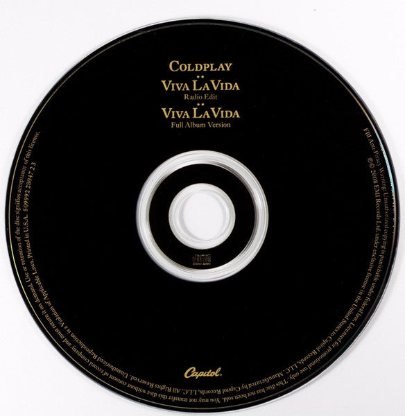 Coldplay : Viva La Vida (CD, Single, Promo)