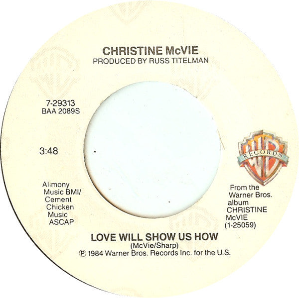 Christine McVie : Love Will Show Us How (7", Single, Jac)