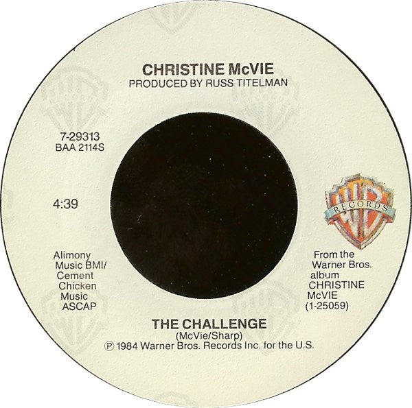 Christine McVie : Love Will Show Us How (7", Single, Jac)