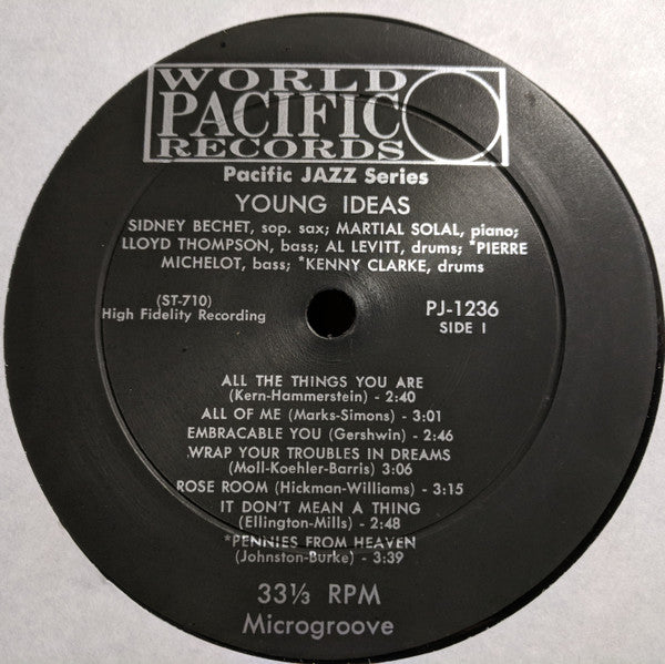 Sidney Bechet : Sidney Bechet Has Young Ideas (About 14 Great Standards) (LP, Album)
