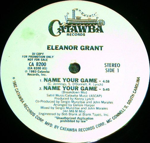 Eleanor Grant : Name Your Game (12", Promo)