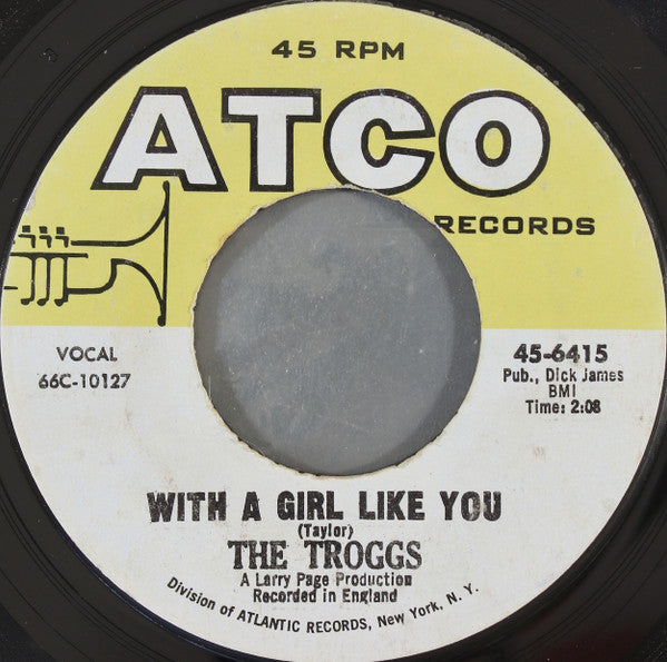 The Troggs : Wild Thing / With A Girl Like You (7", M/Print, Styrene, Bes)