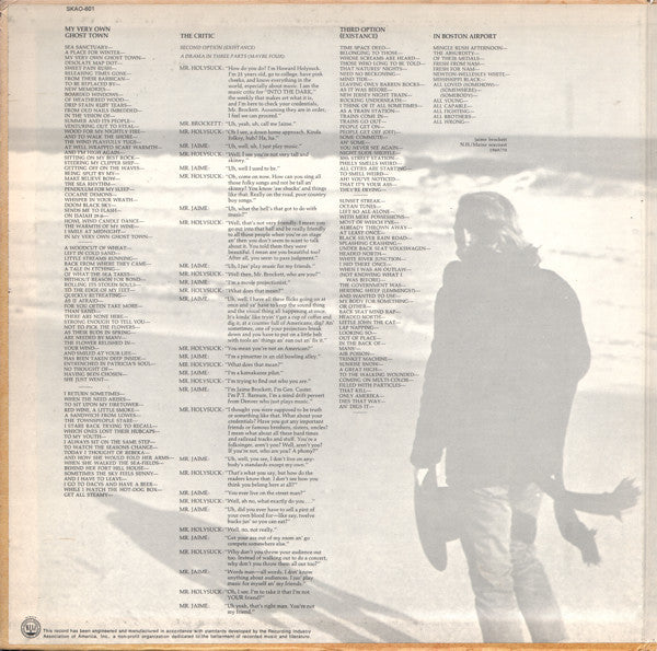 Jaime Brockett : Jaime Brockett 2 (LP, Album, Scr)