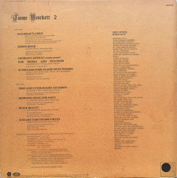 Jaime Brockett : Jaime Brockett 2 (LP, Album, Scr)