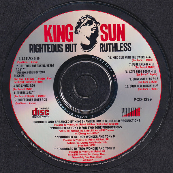 King Sun : Righteous But Ruthless (CD, Album)