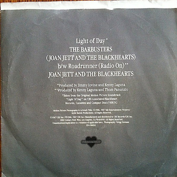 The Barbusters / Joan Jett & The Blackhearts : Light Of Day (7", Styrene)