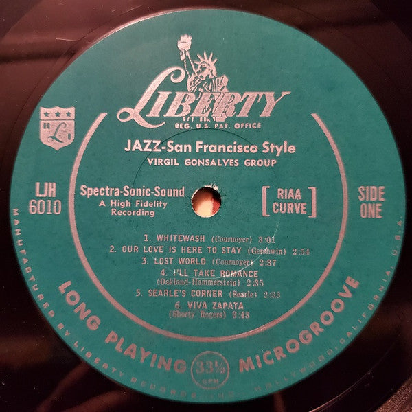 Virgil Gonsalves Sextet : Jazz San Francisco Style (LP, Album)