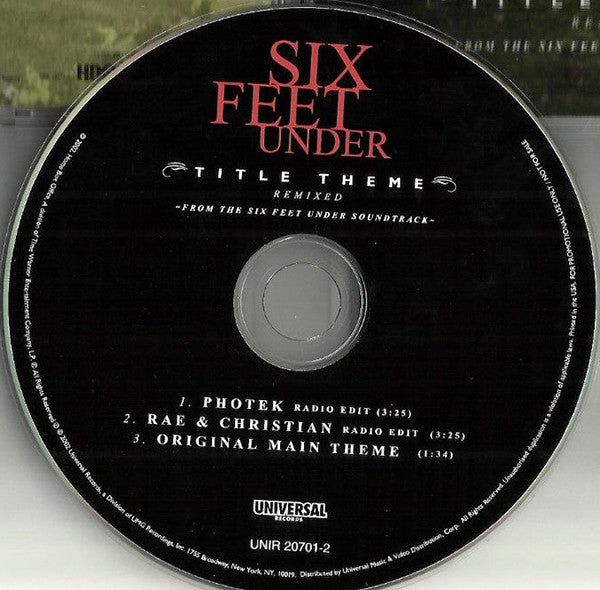 Thomas Newman : Six Feet Under (Title Theme Remixed) (From The Six Feet Under Soundtrack) (CD, Single, Promo)