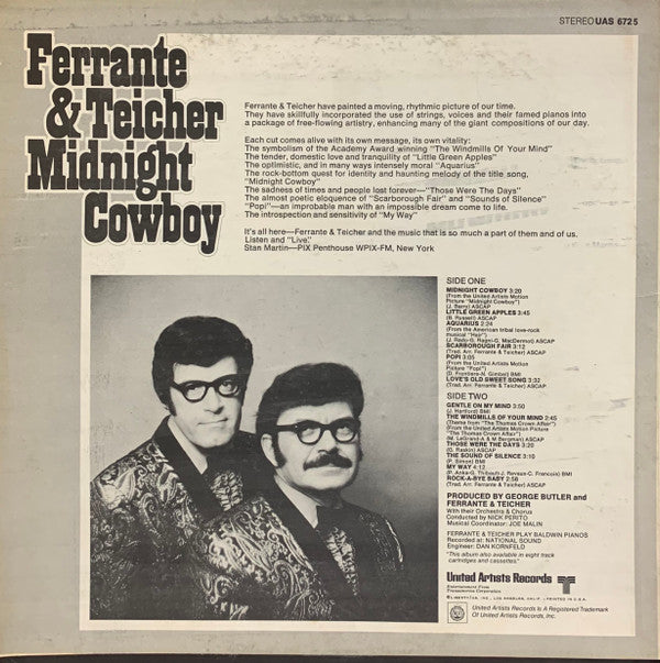 Ferrante & Teicher : Midnight Cowboy (LP, Album, All)