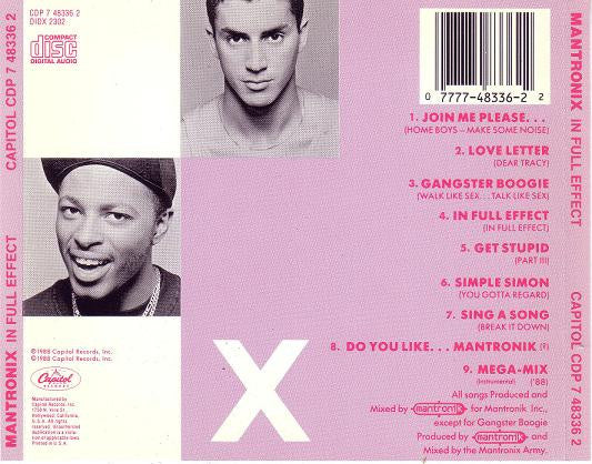 Mantronix : In Full Effect (CD, Album)