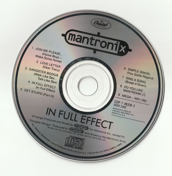 Mantronix : In Full Effect (CD, Album)