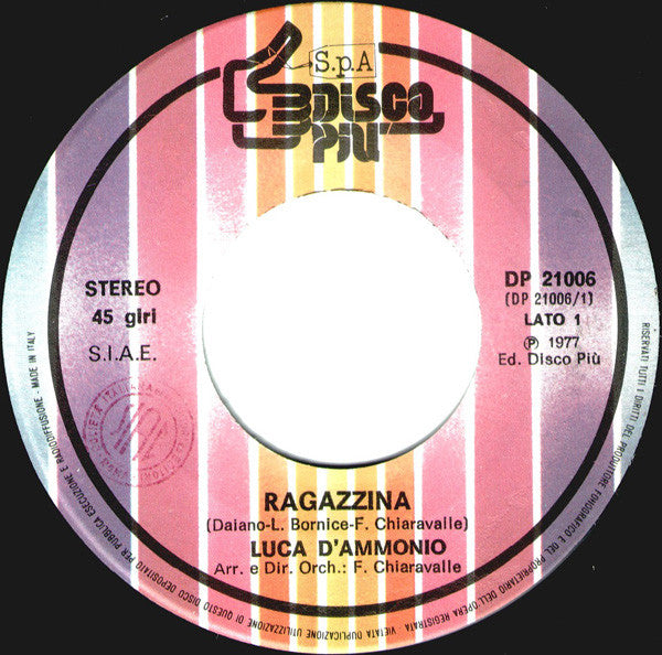Luca D'Ammonio : Ragazzina (7")