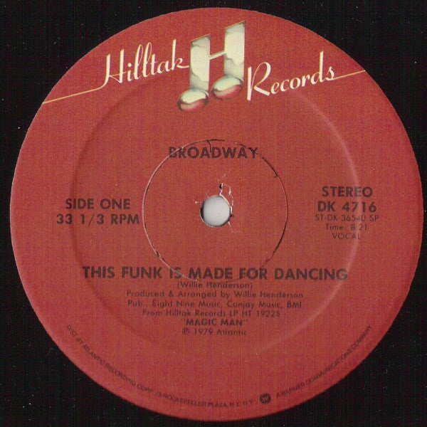 Broadway (5) : This Funk Is Made For Dancing (12")