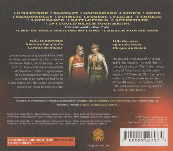 Cirque Du Soleil : KÀ (CD, Album, RE, Sli)