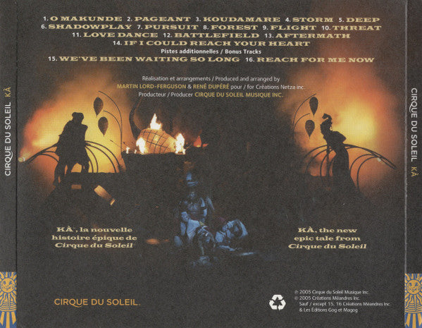 Cirque Du Soleil : KÀ (CD, Album, RE, Sli)