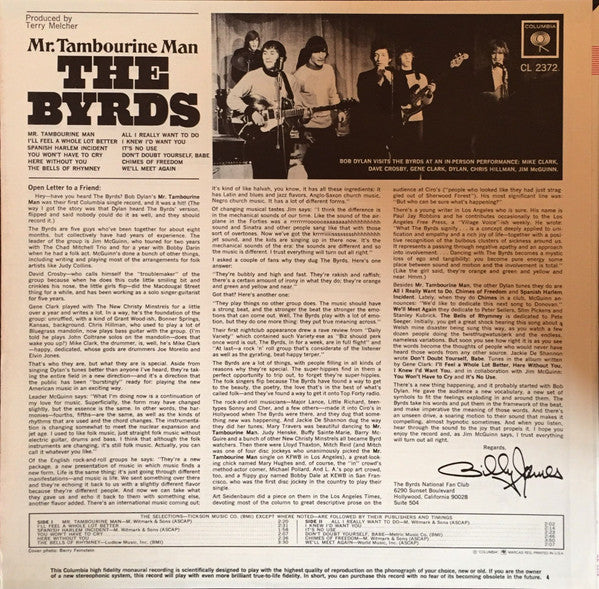 The Byrds : Mr. Tambourine Man (LP, Album, Mono)