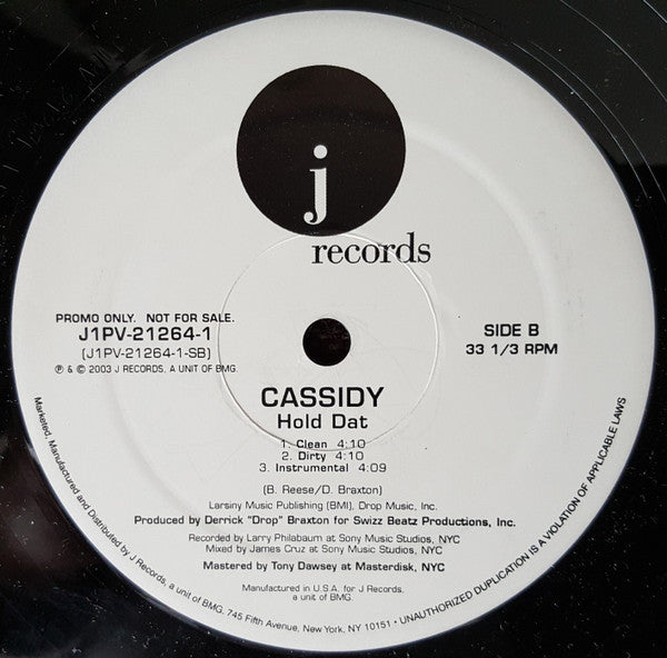 Cassidy (3) : Take It / Hold Dat (12", Promo)